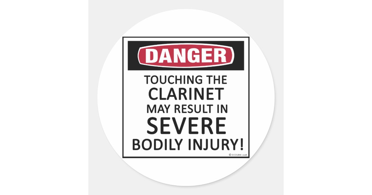 Danger Classic Round Sticker Zazzle