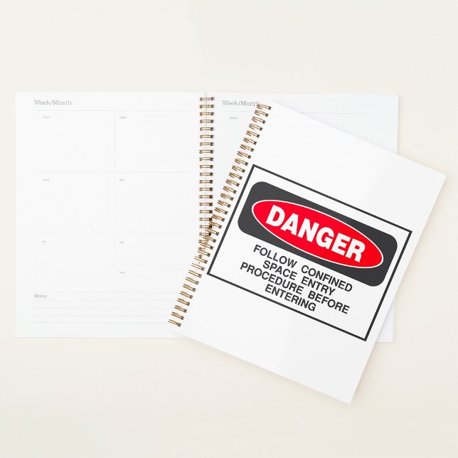 Danger Confined Space Entry Safety Warning Planner (Creator Uploaded)