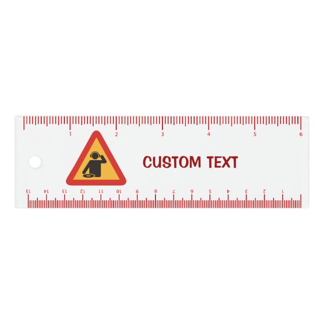 Danger DJs at Work 6 inch Ruler (Front)