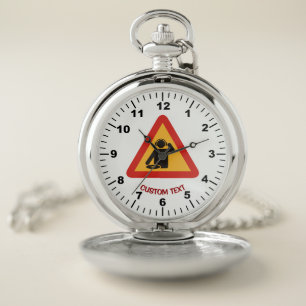 Danger DJs at Work Pocket Watch