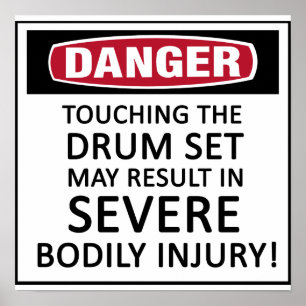 Danger Drum Set Poster