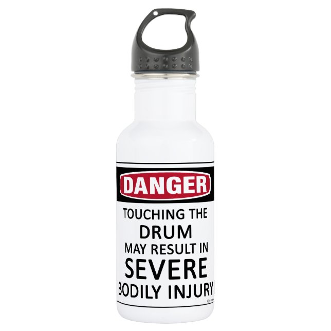 Danger Drum Water Bottle (Front)