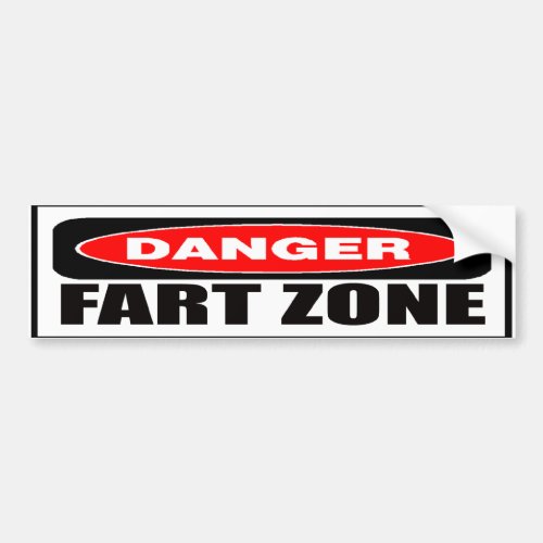 Danger Fart Zone Bumper Sticker