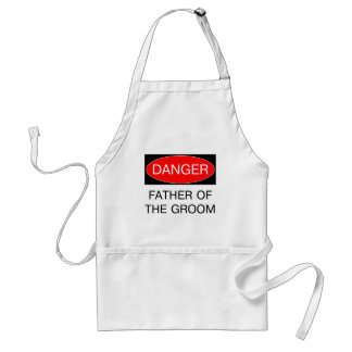 Danger - Father Of The Groom Funny Wedding T-Shirt Adult Apron
