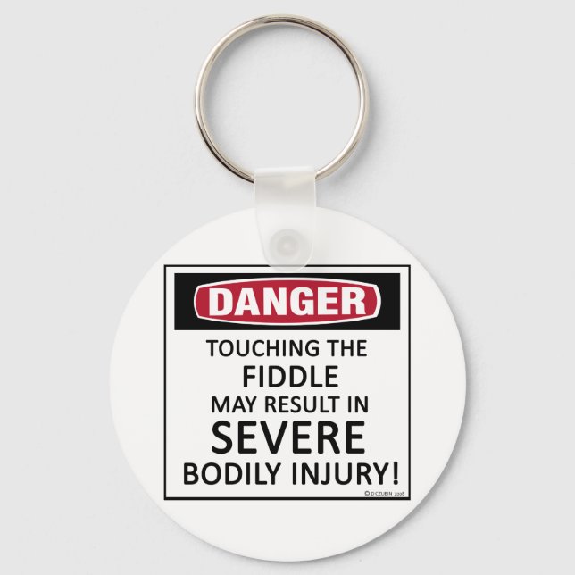 Danger Fiddle Keychain (Front)