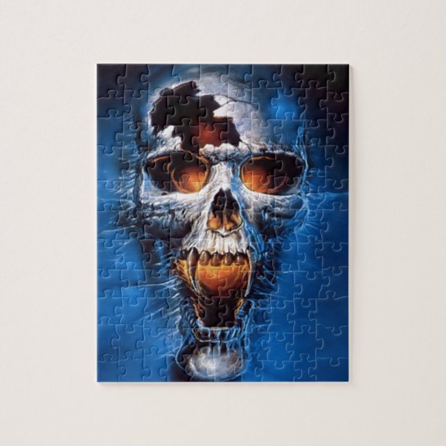 Danger Fire Skull Image Jigsaw Puzzle (Vertical)