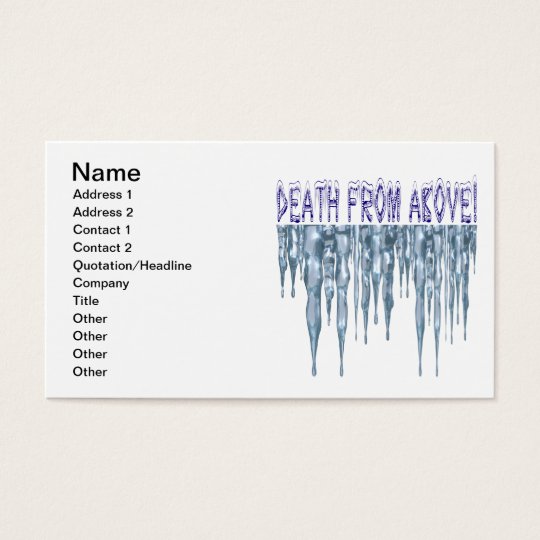 Danger From Above Business Card