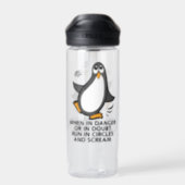 Danger Funny Penguin CamelBak Eddy Water Bottle (Back)