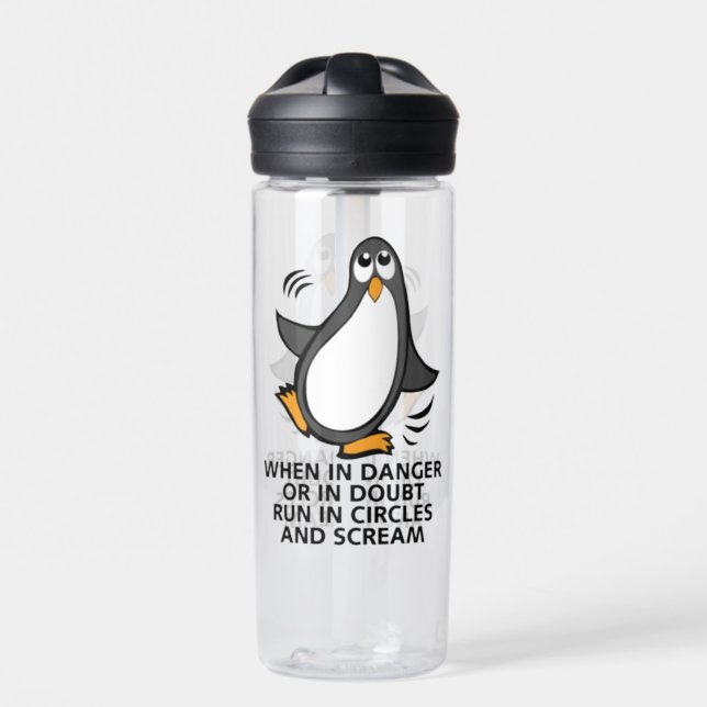 Danger Funny Penguin CamelBak Eddy Water Bottle (Front)