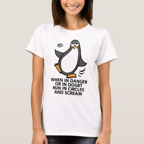 Danger Funny Penguin Graphic T_Shirt