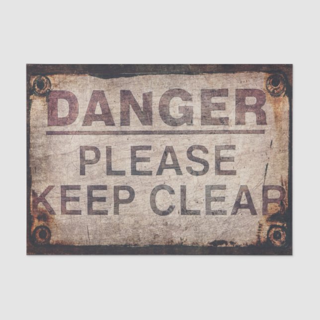 Danger Furniture Decoupage or Tissue Paper (Front)