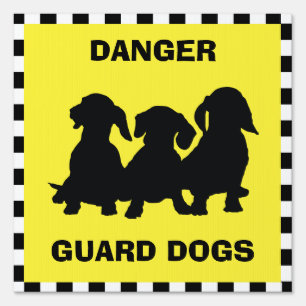 Danger Guard Dog Sign