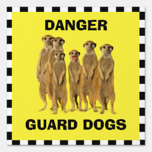 Danger Guard Dog Sign