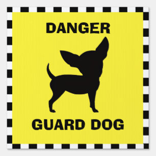 Danger Guard Dog Sign