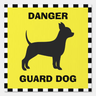 Danger Guard Dog Sign