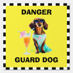 Danger Guard Dog Sign