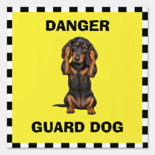 Danger Guard Dog Sign