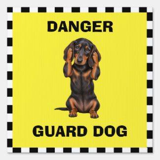 Danger Guard Dog Sign