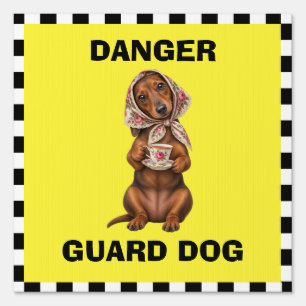Danger Guard Dog Sign