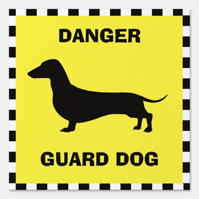 Danger Guard Dog Sign (Front)