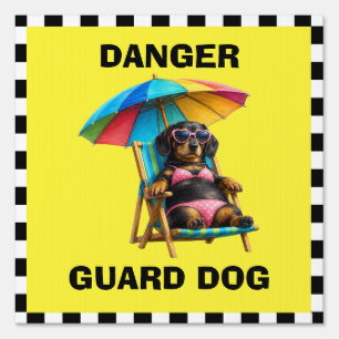 Danger Guard Dog Sign