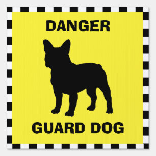 Danger Guard Dog Sign