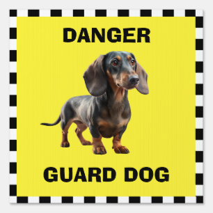 Danger Guard Dog Sign