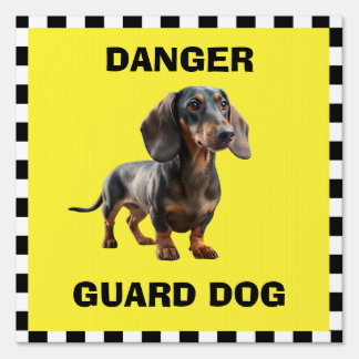 Danger Guard Dog Sign