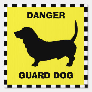 Danger Guard Dog Sign