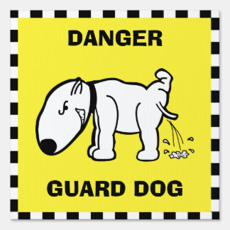 Danger Guard Dog Sign