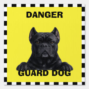 Danger Guard Dog Sign