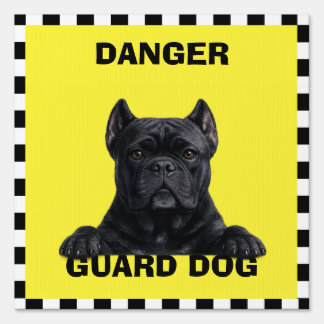 Danger Guard Dog Sign