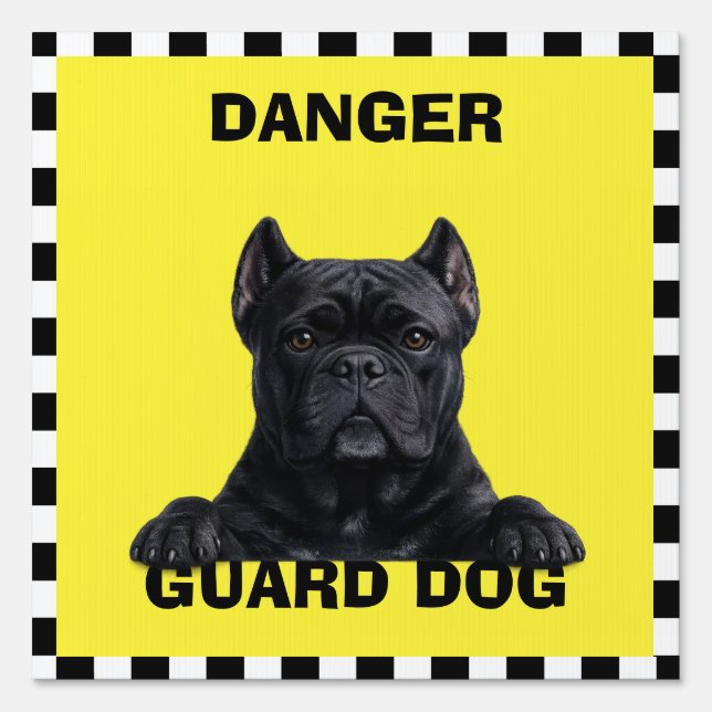 Danger Guard Dog Sign (Front)