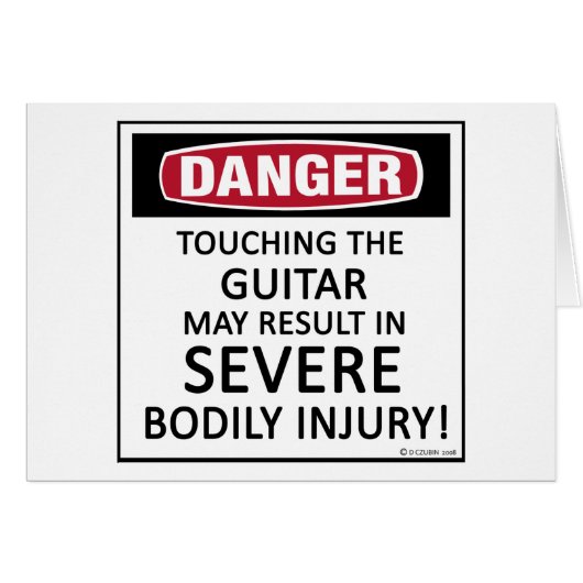 Danger Guitar Cards (Front Horizontal)