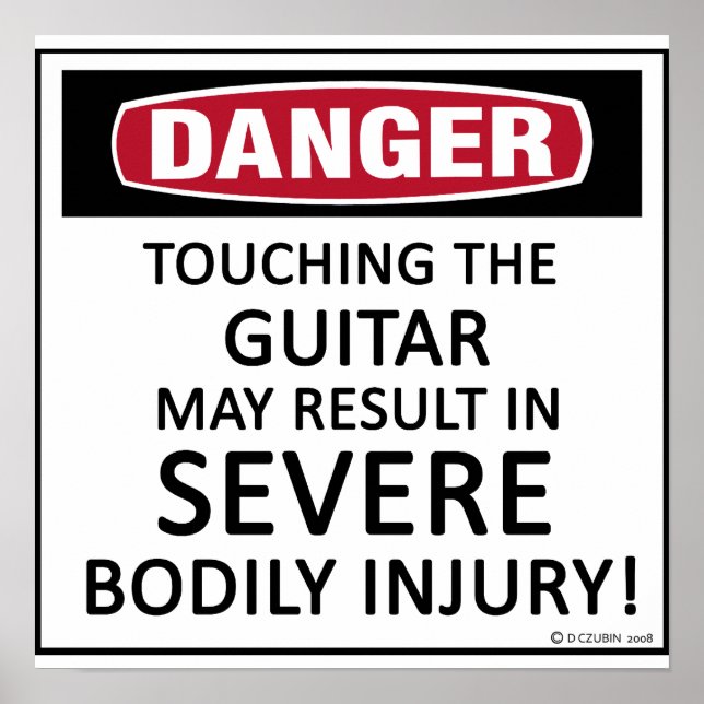Danger Guitar Poster (Front)