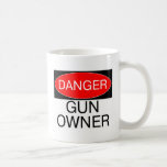 Danger - Gun Owner Funny T-shirt Mug Hat Bag Apron at Zazzle