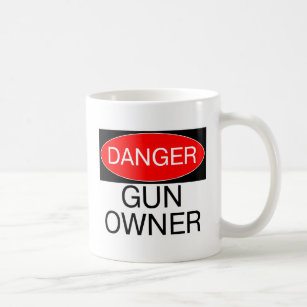 Danger - Gun Owner Funny T-Shirt Mug Hat Bag Apron