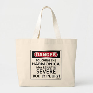 Danger Harmonica Large Tote Bag