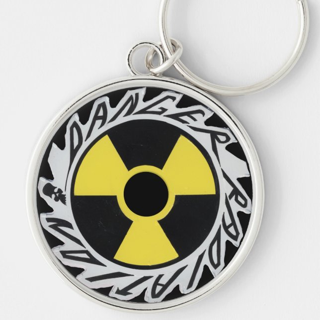 Danger Hazard Radiation Symbol Keychain (Front)
