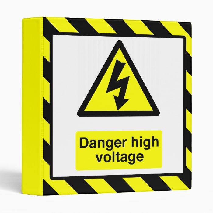 Danger High Voltage Binder