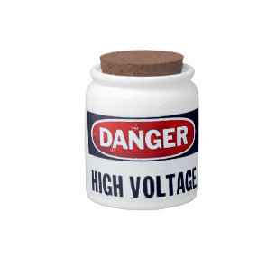 Danger High Voltage Candy Jar