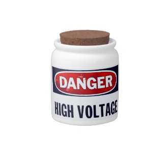 Danger High Voltage Candy Jar