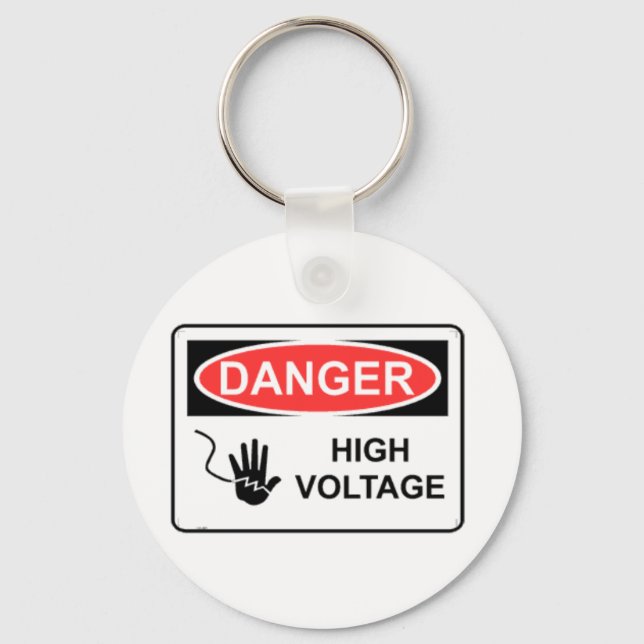 DANGER HIGH VOLTAGE KEYCHAIN (Front)