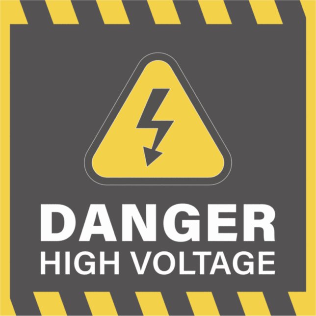 Danger High Voltage Sticker (Front)