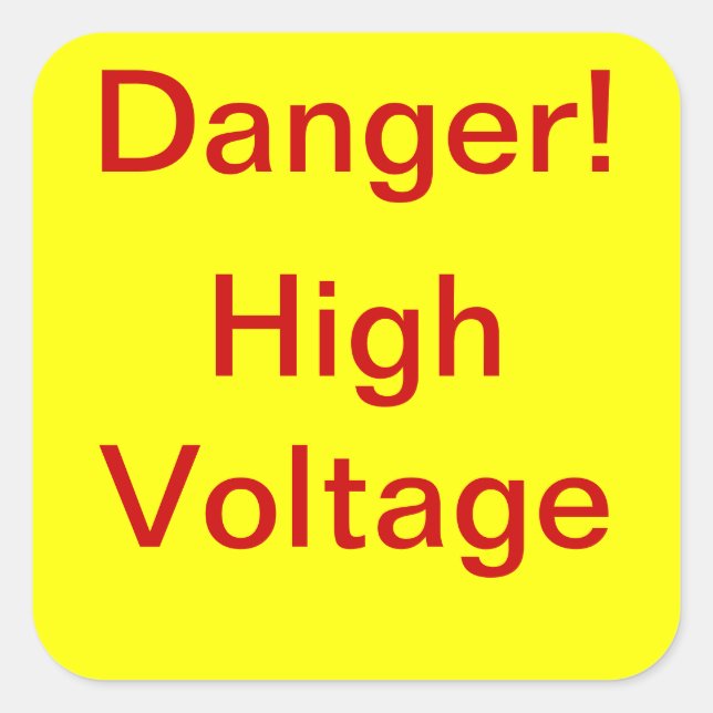 Danger High Voltage Stickers (Front)