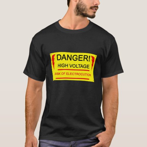 Danger high voltage tee