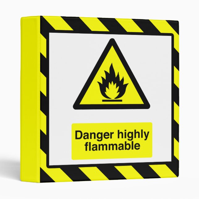 Danger Highly Flammable Binder (Front/Spine)