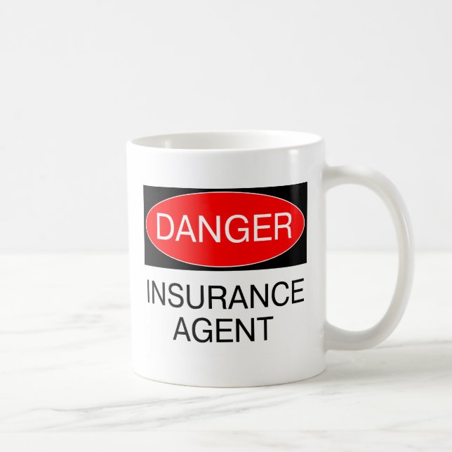 Danger - Insurance Agent Funny T-Shirt Mug Hat Bag (Right)