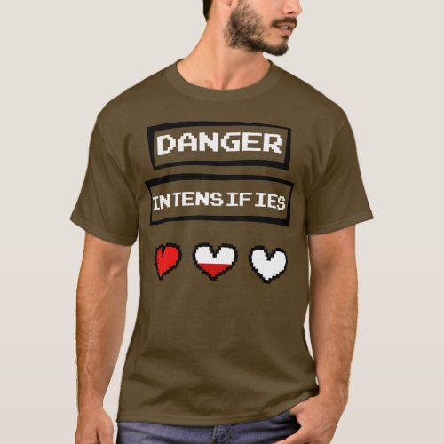 Danger Intensifies Video Game Hearts T_Shirt