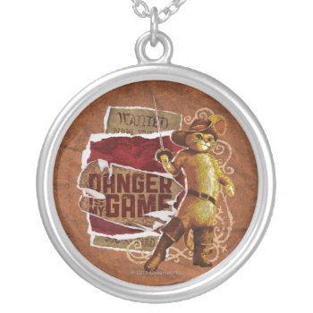 Danger Is My Game 2 Silver Plated Necklace by pussinboots at Zazzle